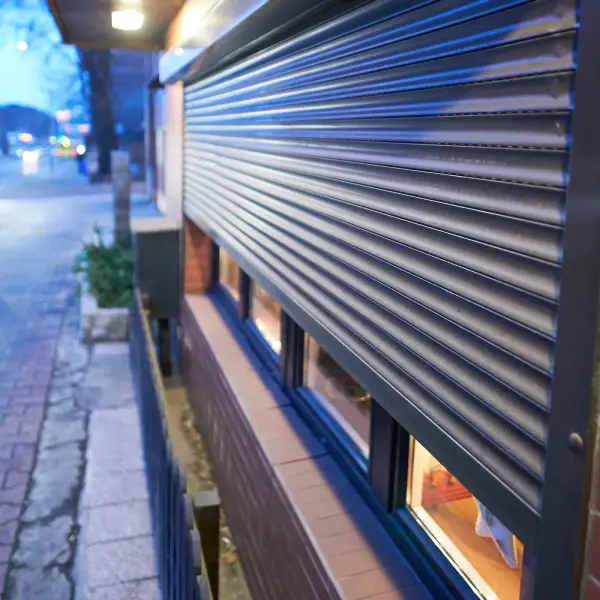 Modern security shutters fitted in Exmouth