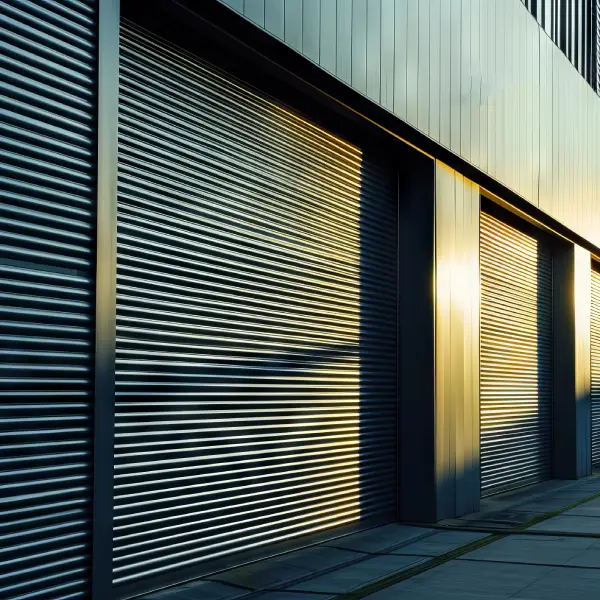 Steel security shutter on local Exmouth business